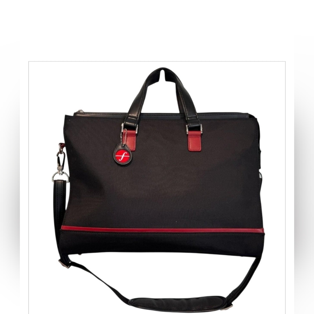 Elegant Black and Red Men's Briefcase